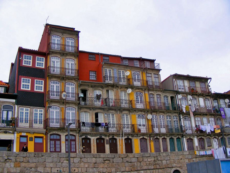 The Ribeira picturesque and colourful houses.